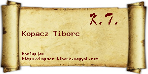 Kopacz Tiborc névjegykártya